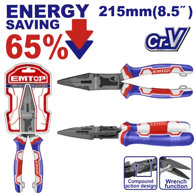 Cleste combinat de forta cu varf lung 215mm (8.5