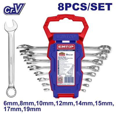 Set 8 chei combinate 6-19mm - ECSS10801, EMTOP