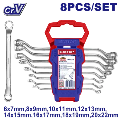 Set 8 chei inelare cotite 6-22mm - EFRS10801, EMTOP