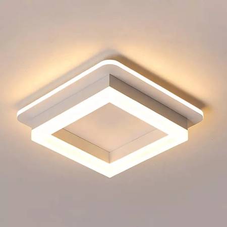 Lustra LED MODERNA 26W, Diametru 22cm, Patrata, Lumina Rece/Calda/Neutra, Alb