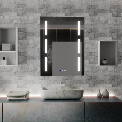 Oglinda LED Touch Erich S86/60X80 Sistem Dezaburire, Ceas Si Temperatura 60x80 Cm