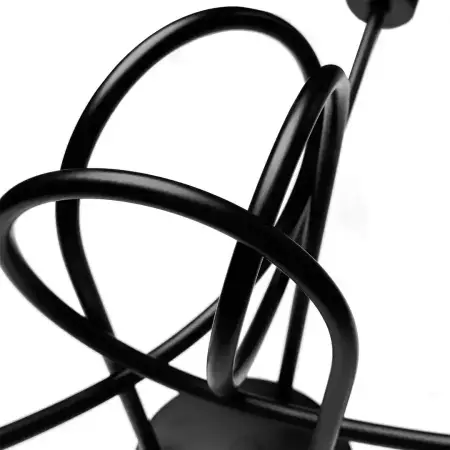 Lustra Shion 3*E27, Negru, Metal, Diametru 50cm