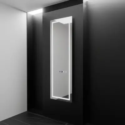 Oglinda LED Rectangulara, 45x140cm, Giulia Senzor Radar Marcello, Sistem Dezaburire, Ceas & Termometru, Dimabila, Dressing Couture