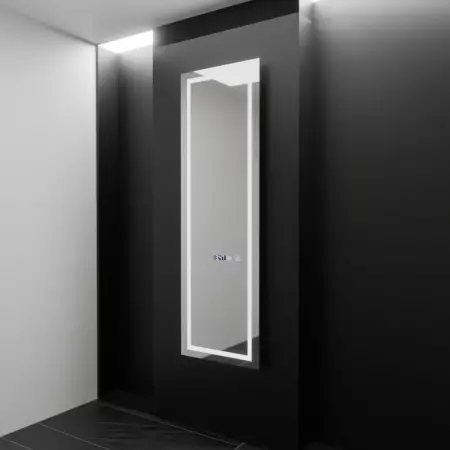 Oglinda LED Rectangulara, 45x140cm, Giulia Senzor Radar Marcello, Sistem Dezaburire, Ceas & Termometru, Dimabila, Dressing Couture