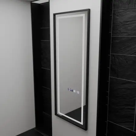 Oglinda LED Rectangula, 60x150cm, Bianca Senzor Radar Marcello, Sistem Dezaburire, Ceas & Termometru, Dimabila, Dressing Couture