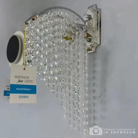 Aplica Cristal Serenity 1x E14 Crom Lucios