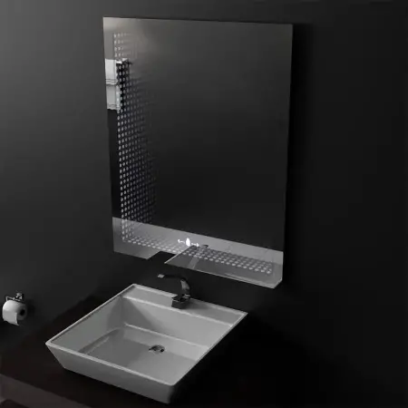Oglinda LED Rectangulara, 60x80cm, Morrin Senzor MotionGlow Marcello, Efect 3D