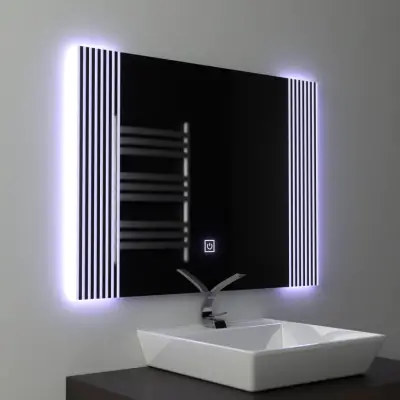 Oglinda LED Rectangulara, 80x60cm, Infinity Frame Basic Touch 1005S-20A