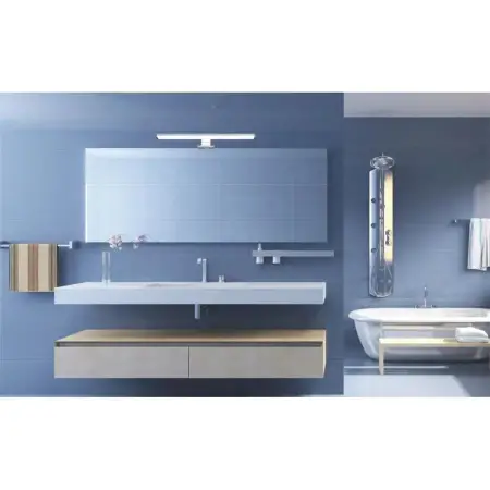 Aplica LED De Baie Sirus, 15W, 78cm, 4000K, Crom