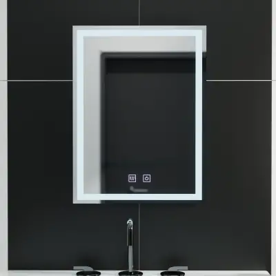 Oglinda LED Rectangulara, 60x80cm, Nox Touch, Sistem Dezaburire, Dimabila