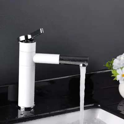 Baterie Lavoar Cu Dus Extractabil, Alama Sanitara, Alb, WZX/2021