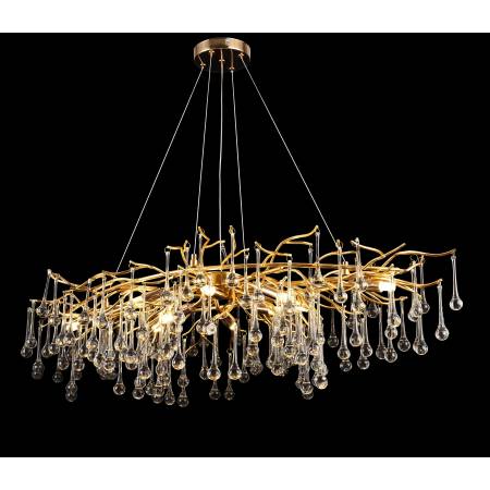 Candelabru Cristal NEBULA Imperio, 10x G9, Auriu, 97cm