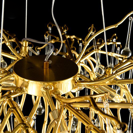 Candelabru Cristal NEBULA Imperio, 10x G9, Auriu, 97cm